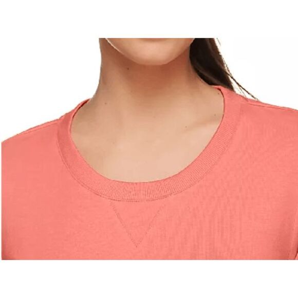 Denim & Co Womens 3X French Terry Knit Top Light Heather Gray Hi-Low Hem NWT - Picture 6 of 6